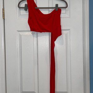 Shein Red Tie crop top